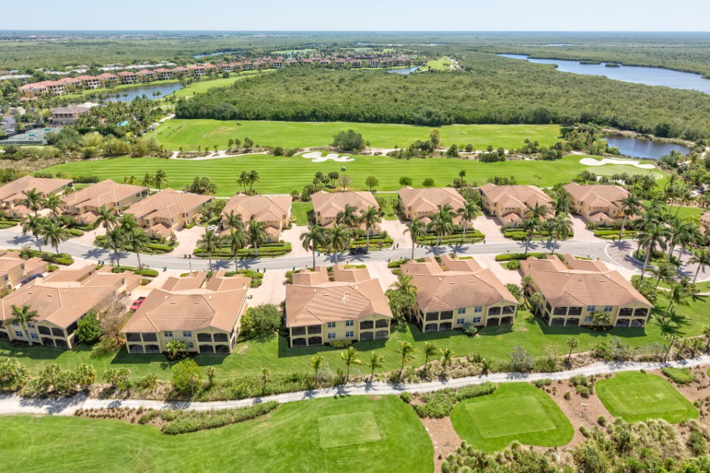 overlooking homes and golf course in naples florida